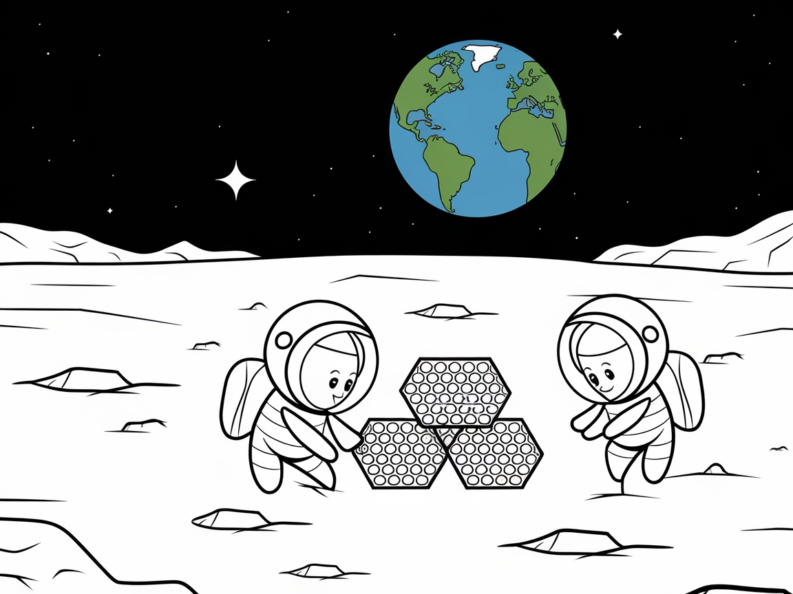 Blast Off to Creativity with This Cosmic Bee Coloring Page