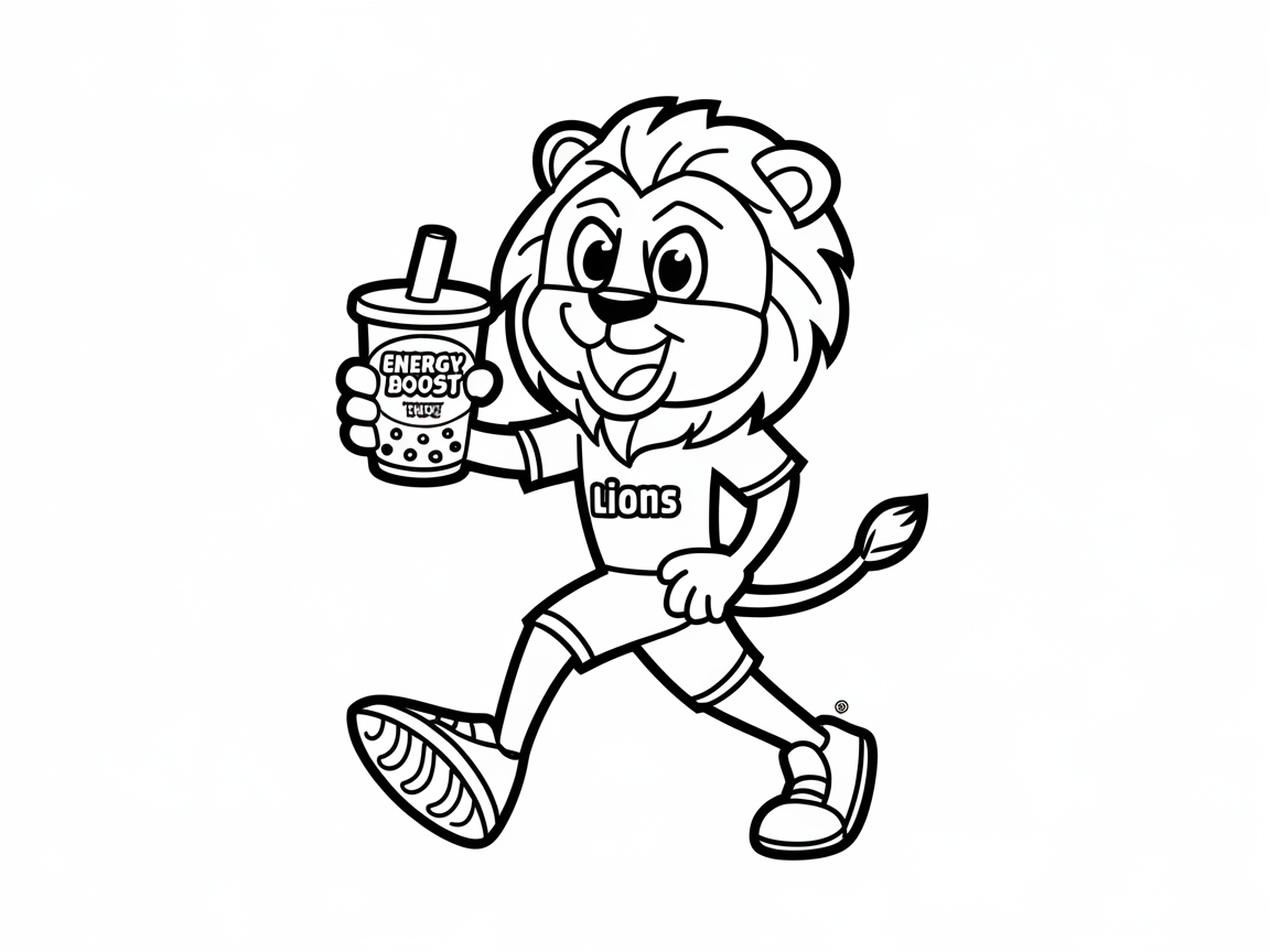 Roaring Fun with This Energetic Lion Page