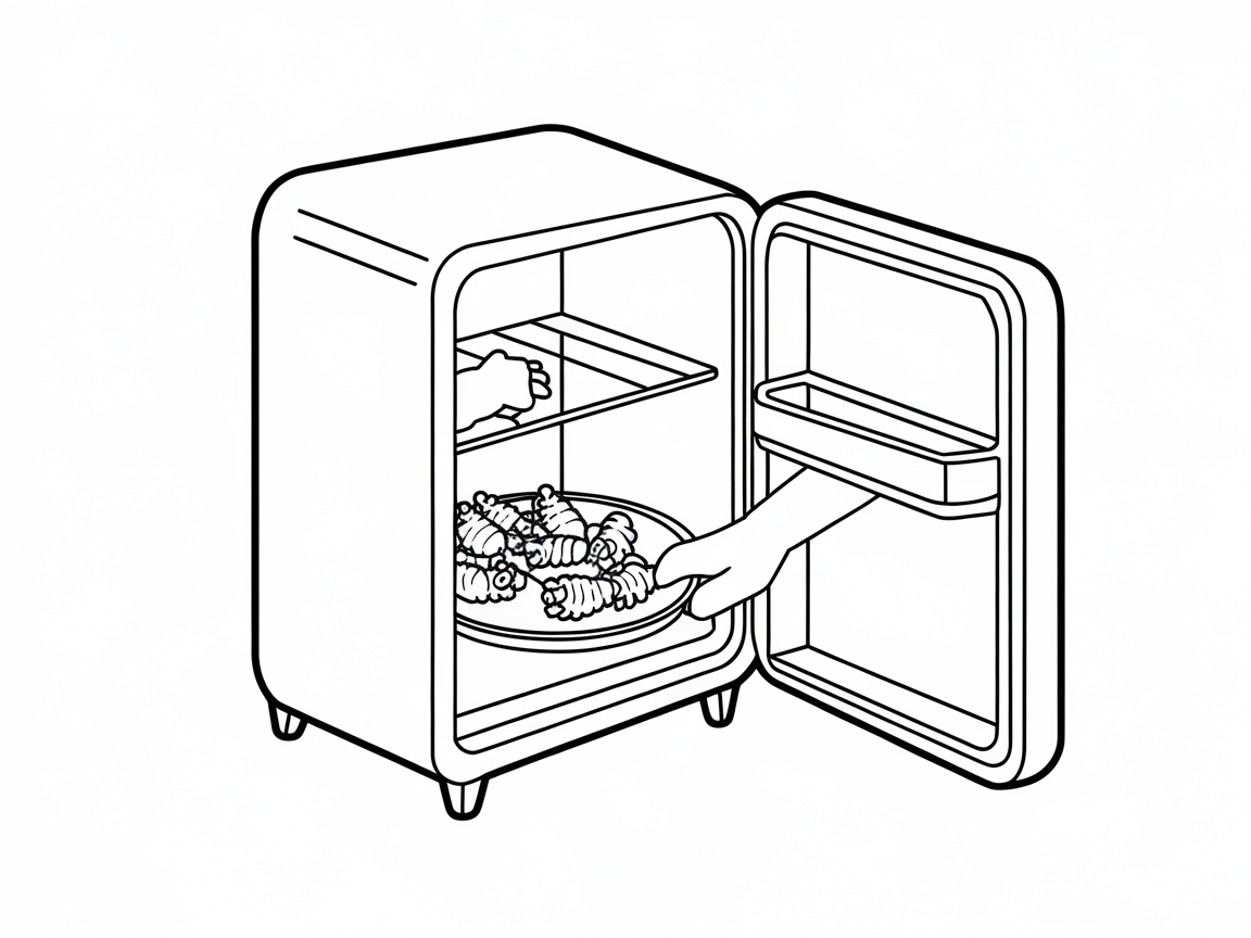 Chill Out with This Fridge Snack Adventure Coloring Page