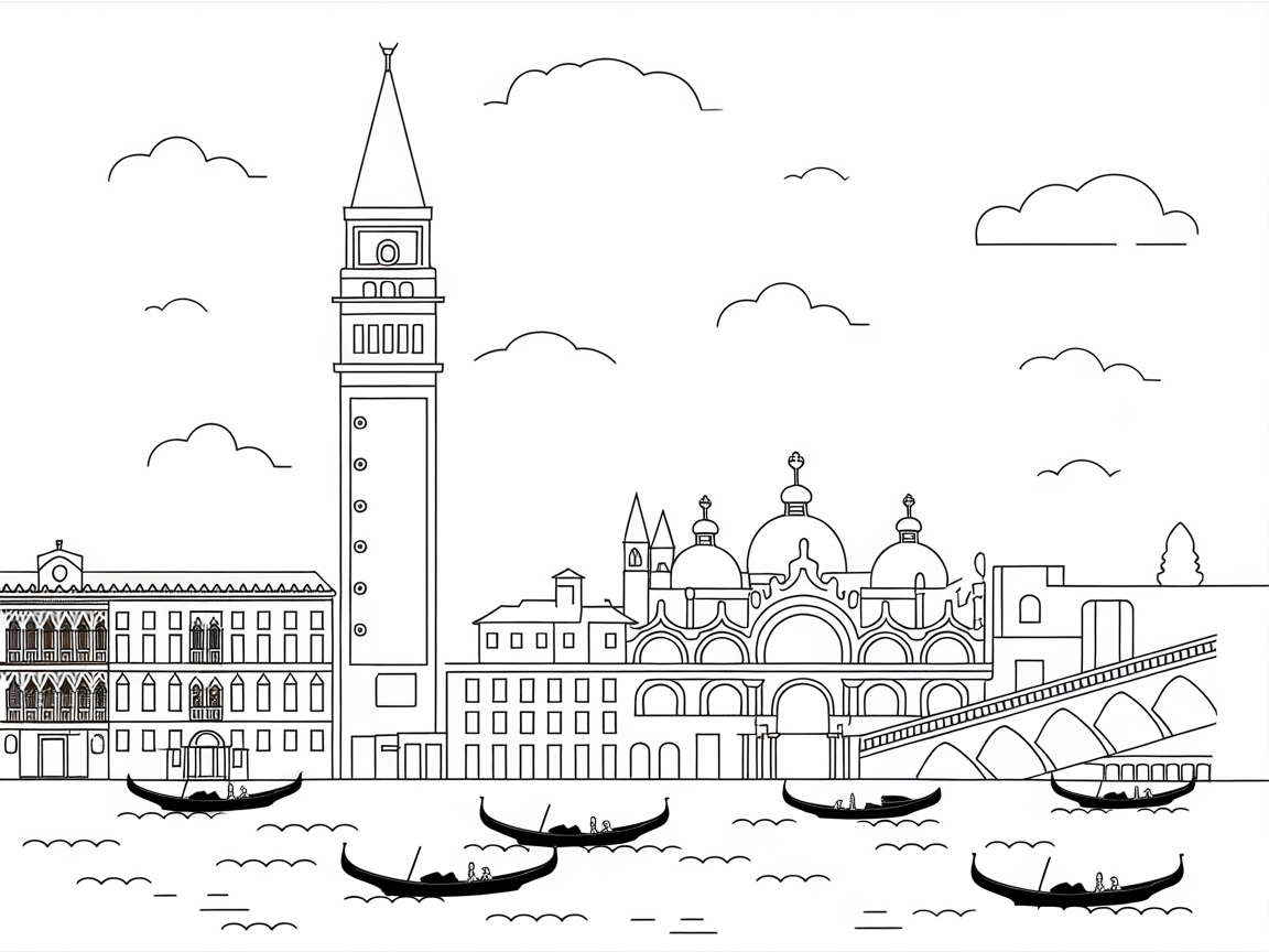 Bring Venice to Life with Gondolas and St. Mark