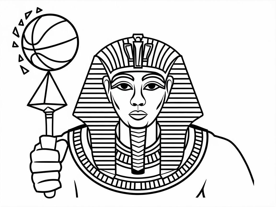 Channel Ancient Power with This Pharaoh Basketball Design