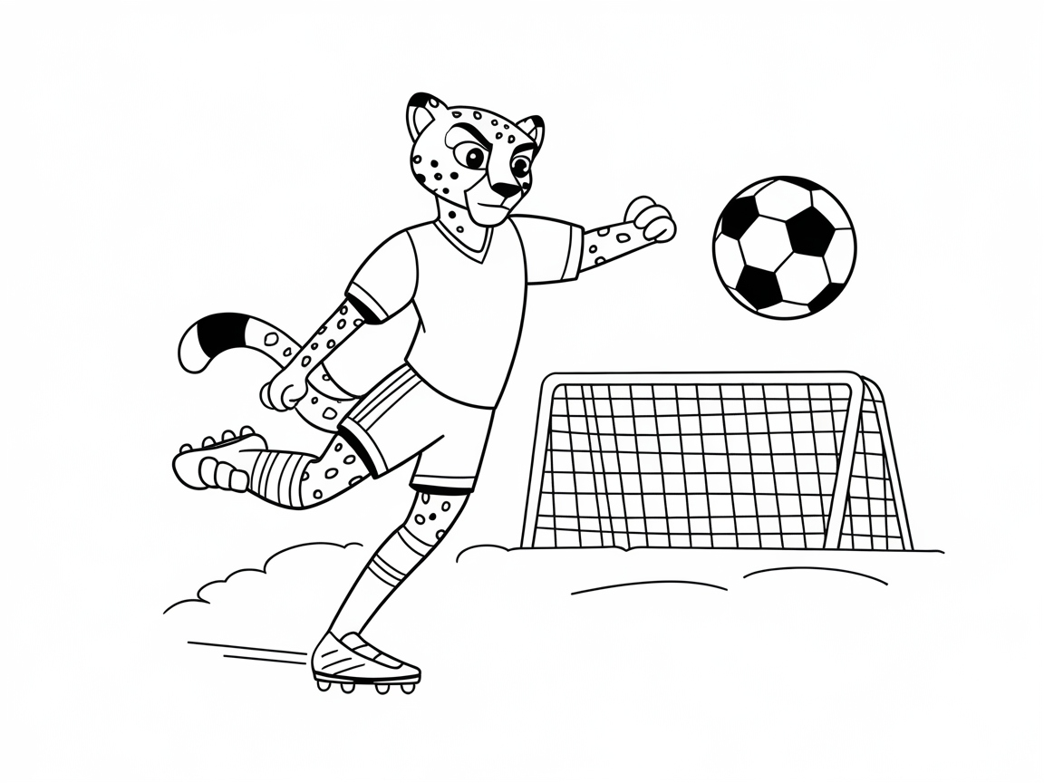 Soccer Star Cheetah in Action