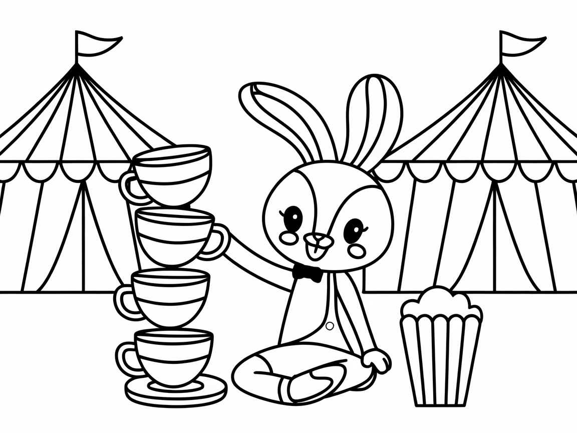 Circus Bunny Tea Stack Adventure