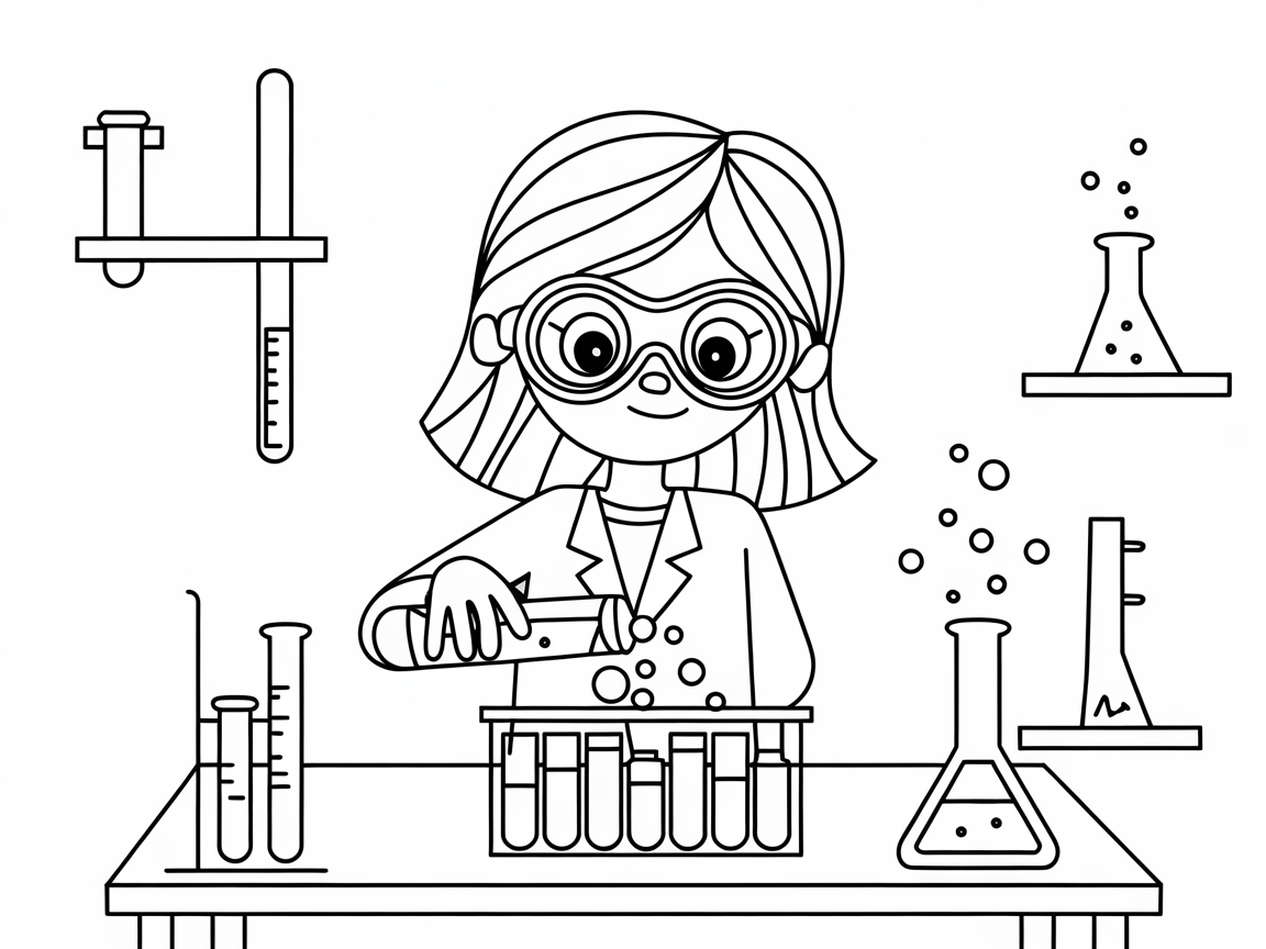 Experiment in Style with This Budding Scientist Page