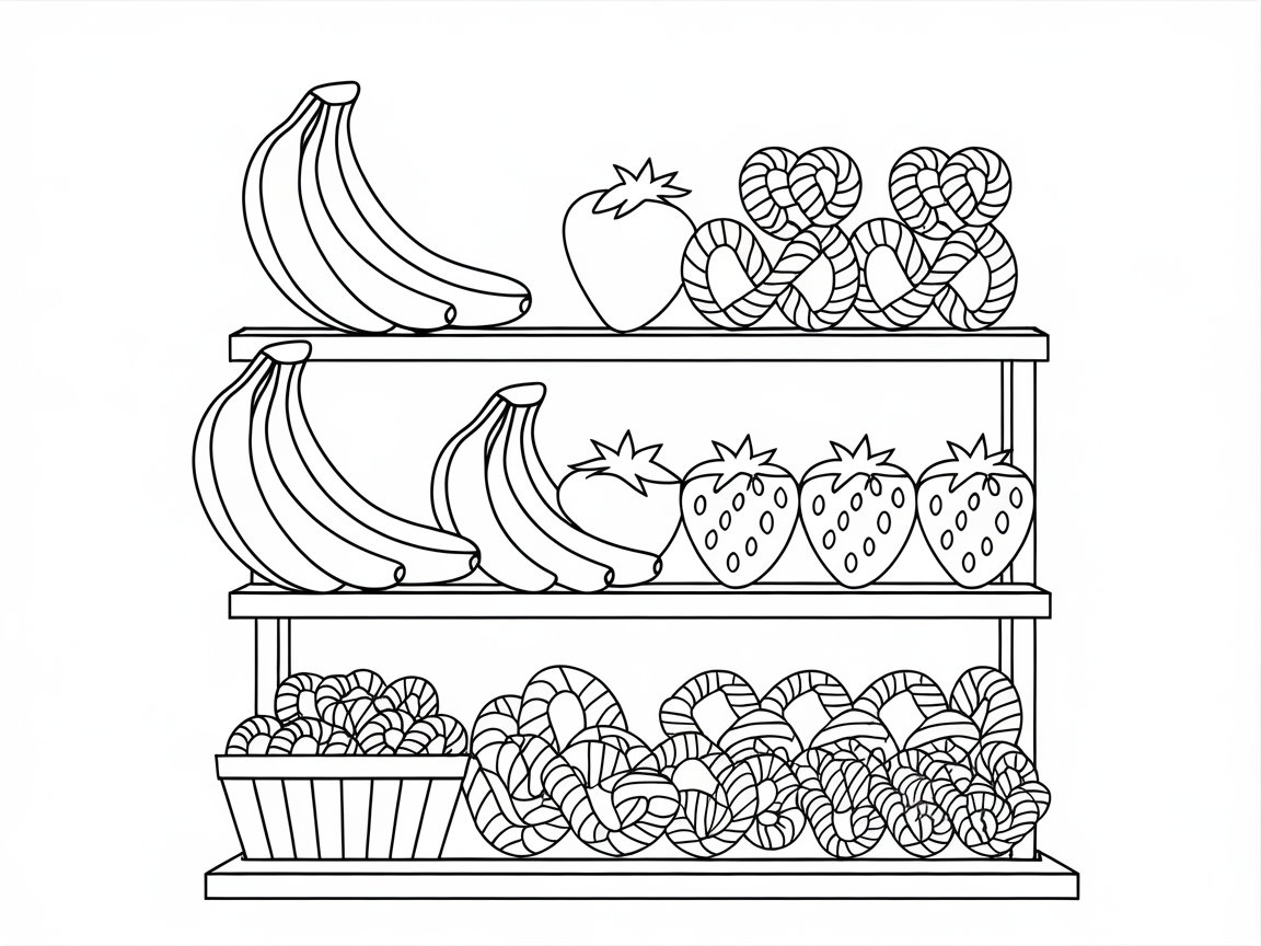 Colorful Candy Fruit Stand Awaits Your Imagination