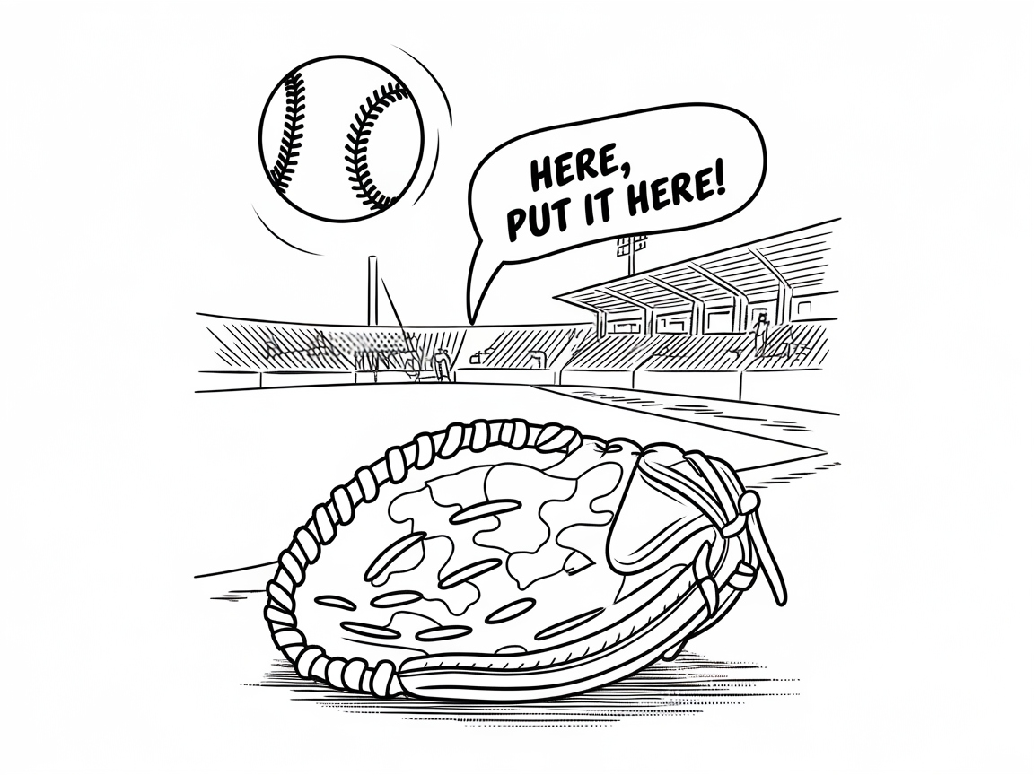 Get Ready for a Catch with This Animated Glove and Ball Scene