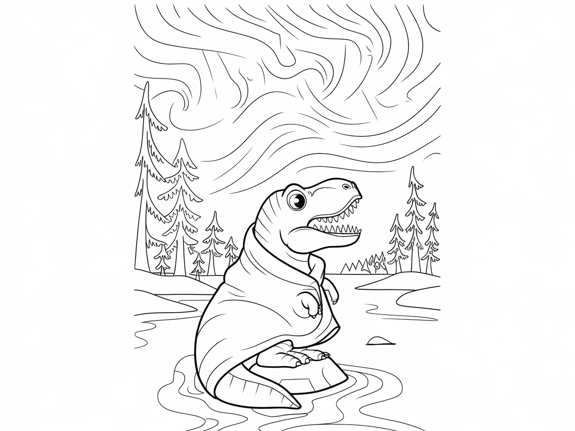 Cozy Up with a Blanket-Wrapped T-Rex