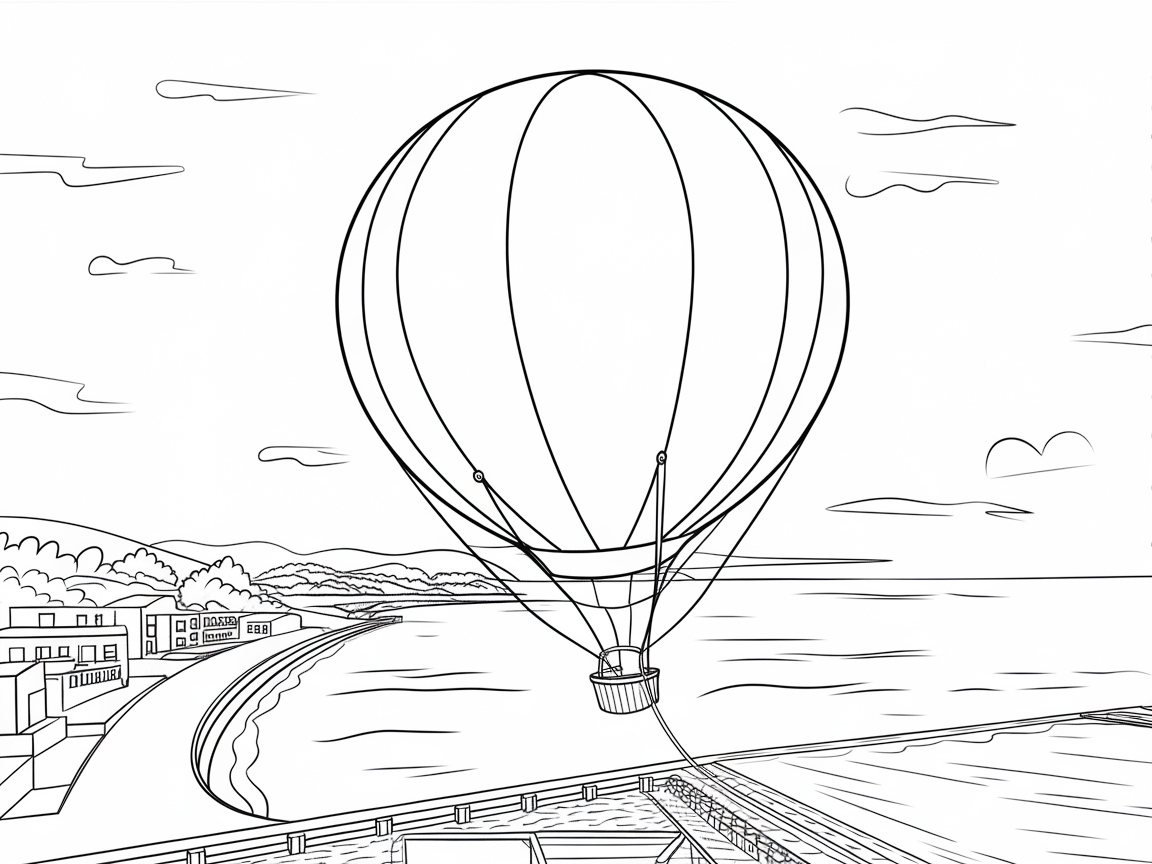 Adventure Awaits with This Hot Air Balloon Beach Scene