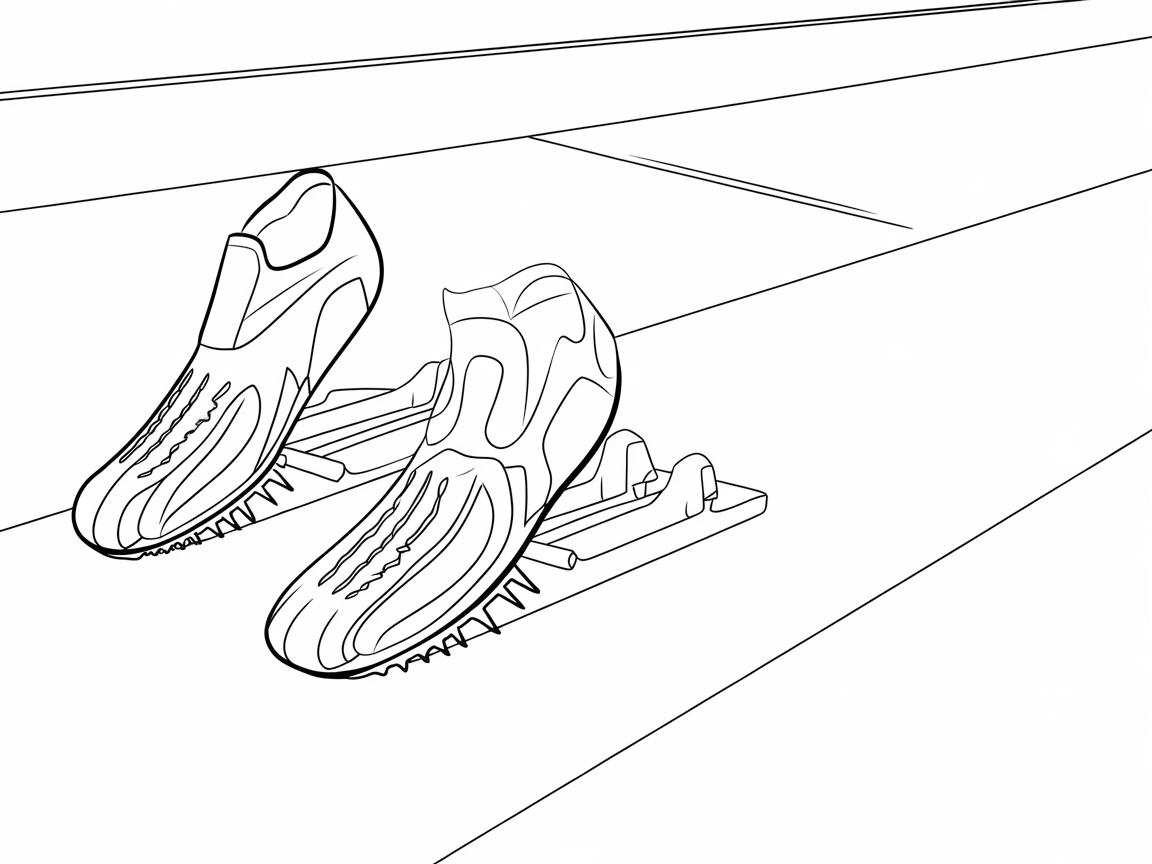 Dive Into This Dynamic Track Cleats Coloring Page