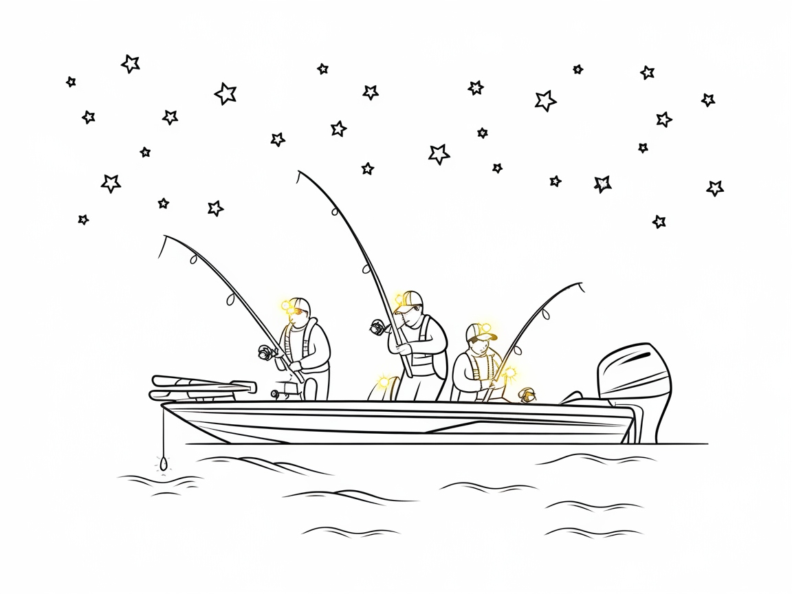 Starlit Night Bass Fishing Excursion