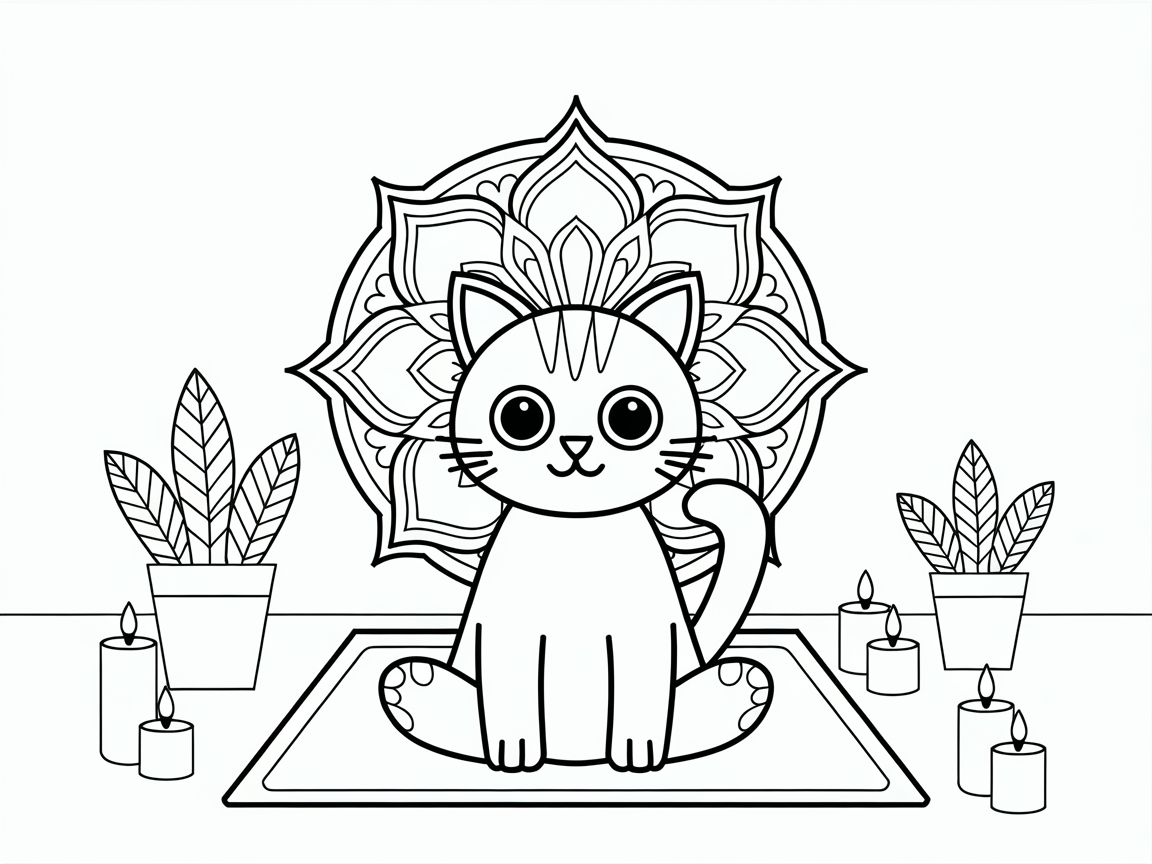 Find Your Zen with This Meditative Cat Mandala