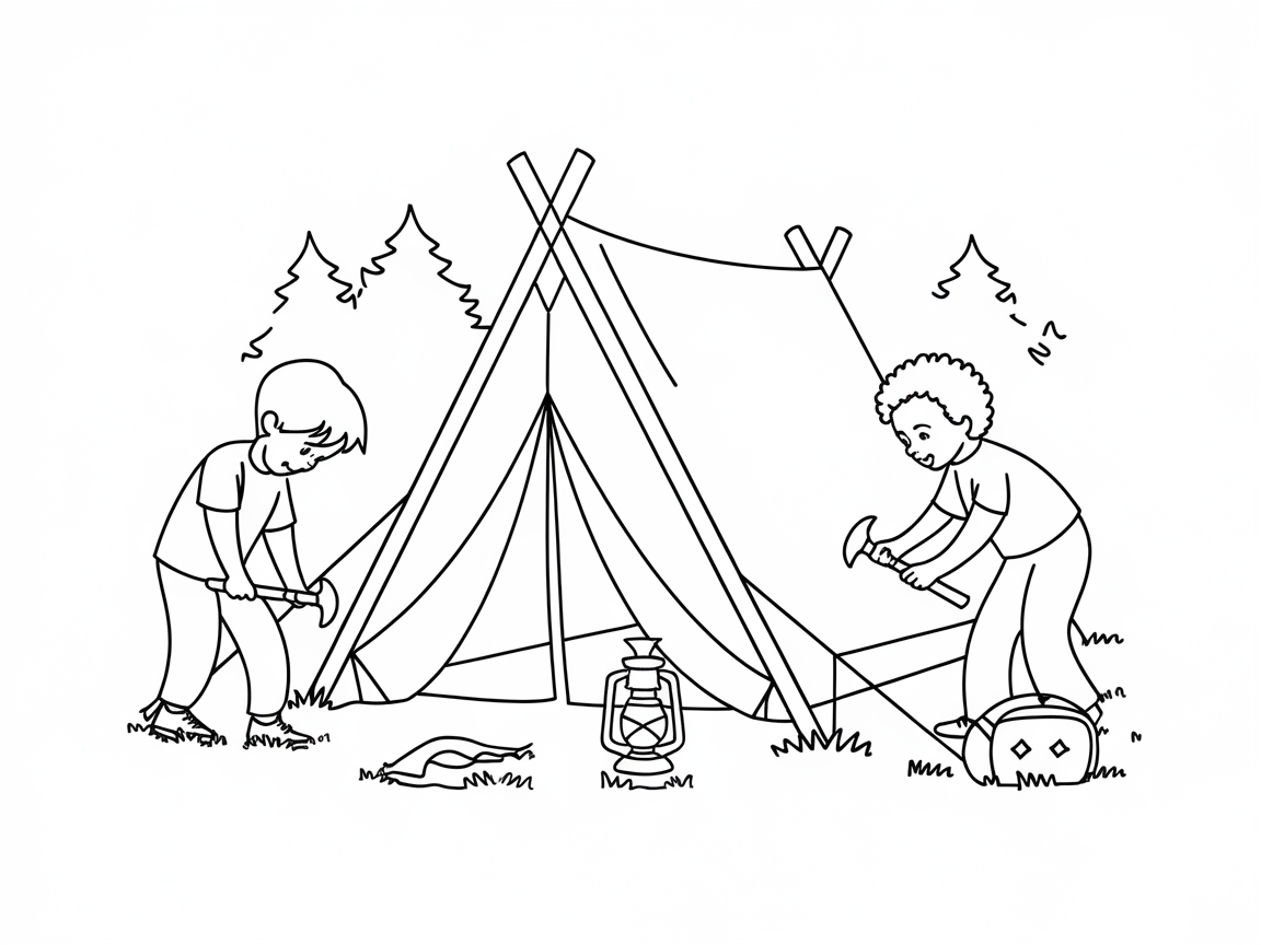 Setting Up Camp: Kids in Action