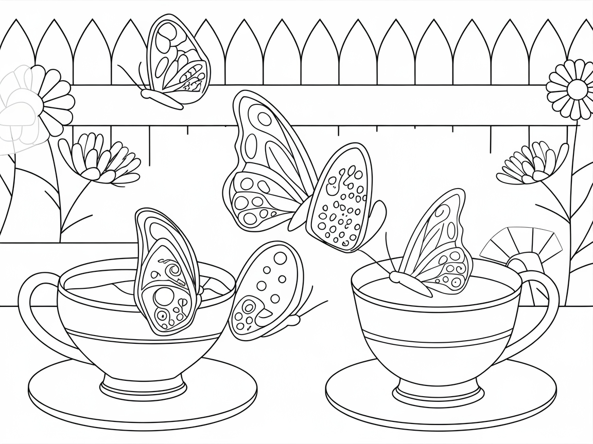 Tea Party with Fluttering Friends