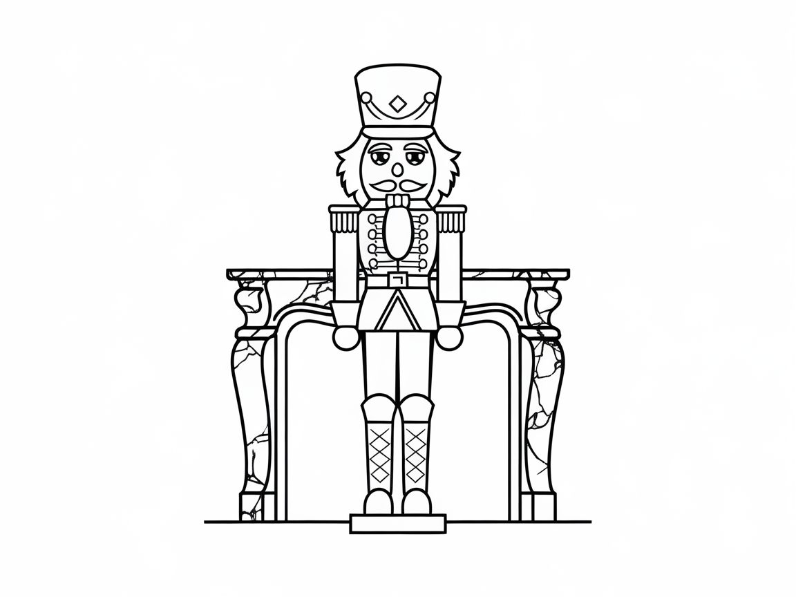 Color Your Own Nutcracker Holiday Scene