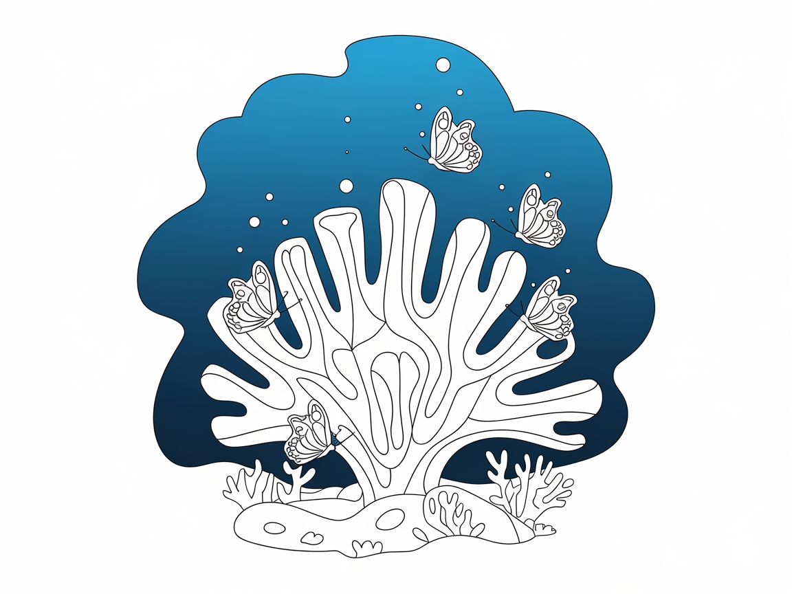 Butterflies in an Underwater Coral Wonderland