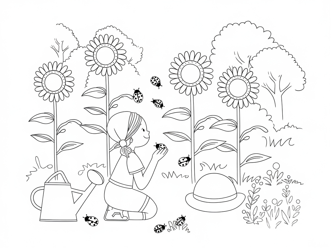 Embrace Nature with This Sunny Garden Scene