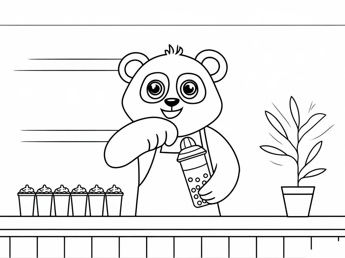 Boba Fun with a Cheerful Panda