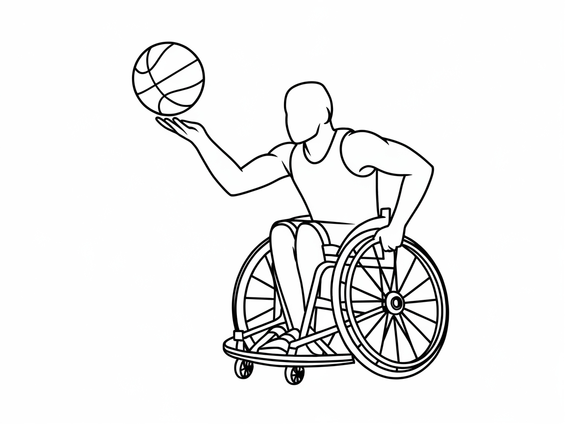 Wheelchair Basketball Star in Motion