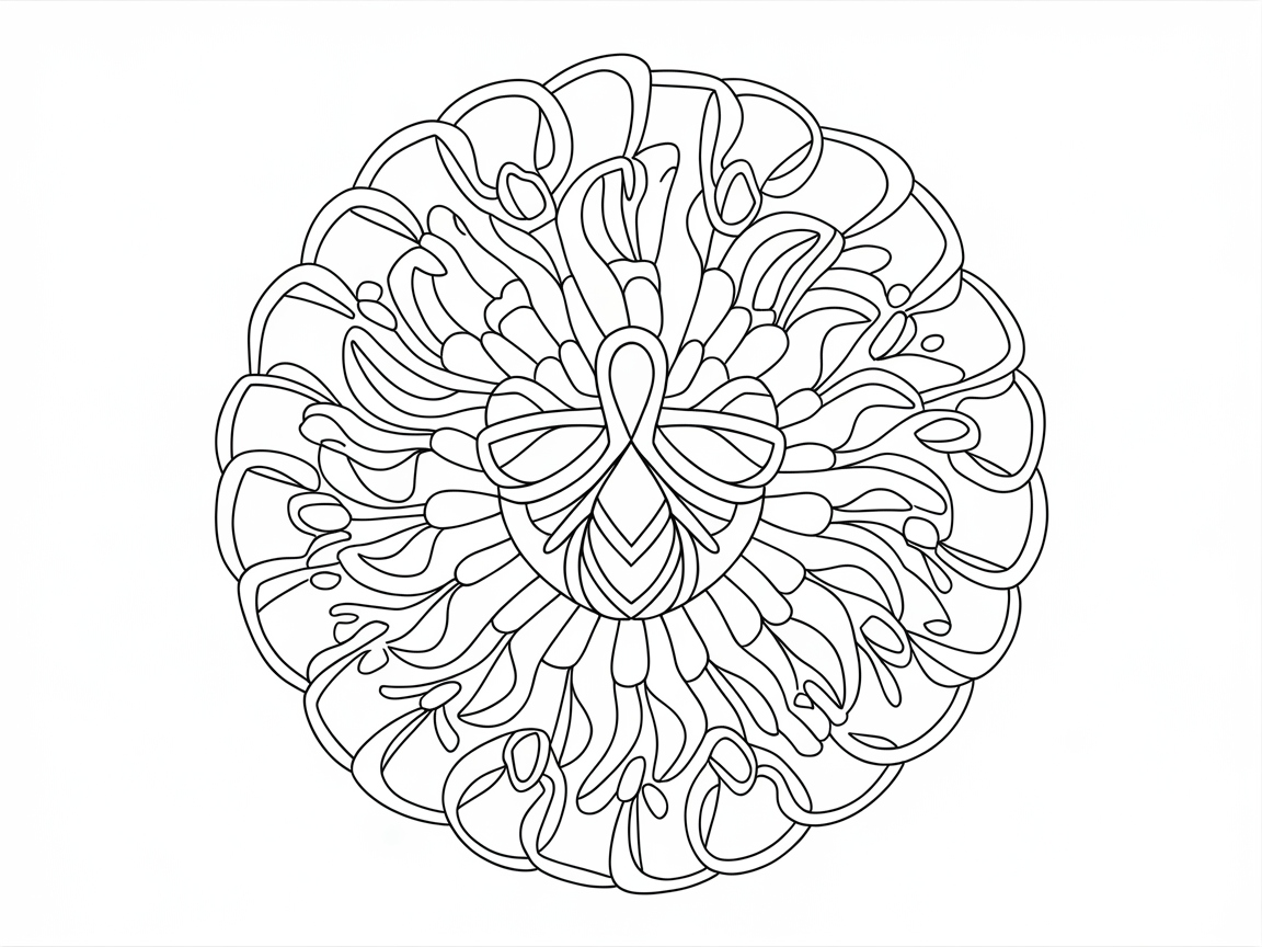 Intricate Bee Mandala