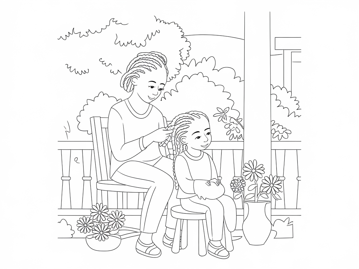 Capture Family Moments in This Hair Braiding Scene