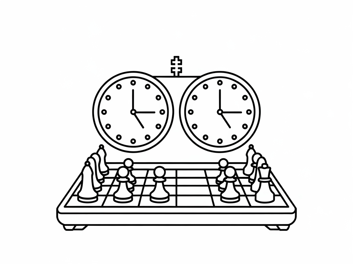 Master the Chess Clock with This Time-Ticking Coloring Page
