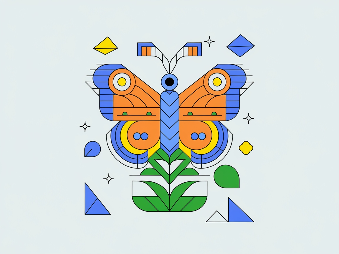 Geometric Butterfly with a Modern Twist