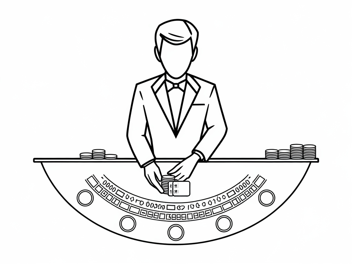 Master the Table: Classic Blackjack Dealer Scene