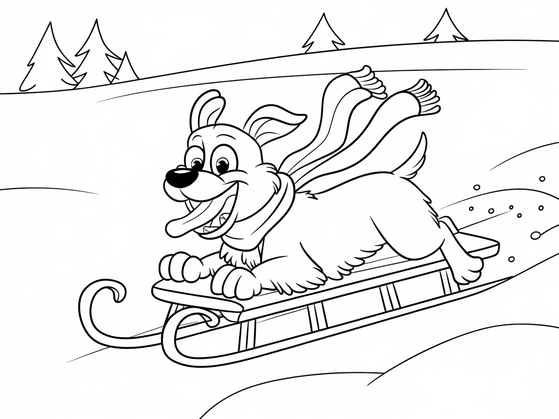 Slide into Fun with This Sledding Pup