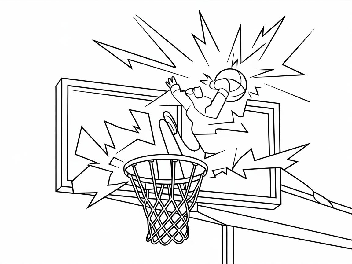 Catch the Excitement in This High-Flying Basketball Dunk