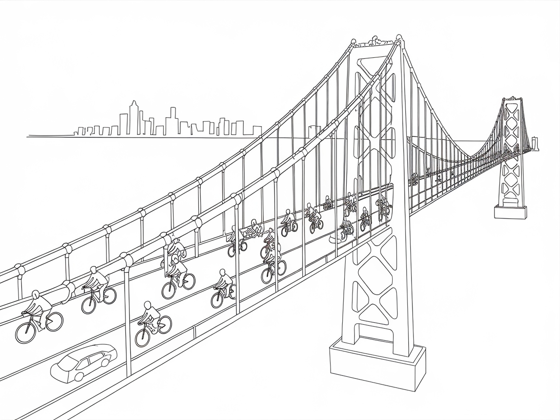 Cycling Adventure Across the Iconic Bridge
