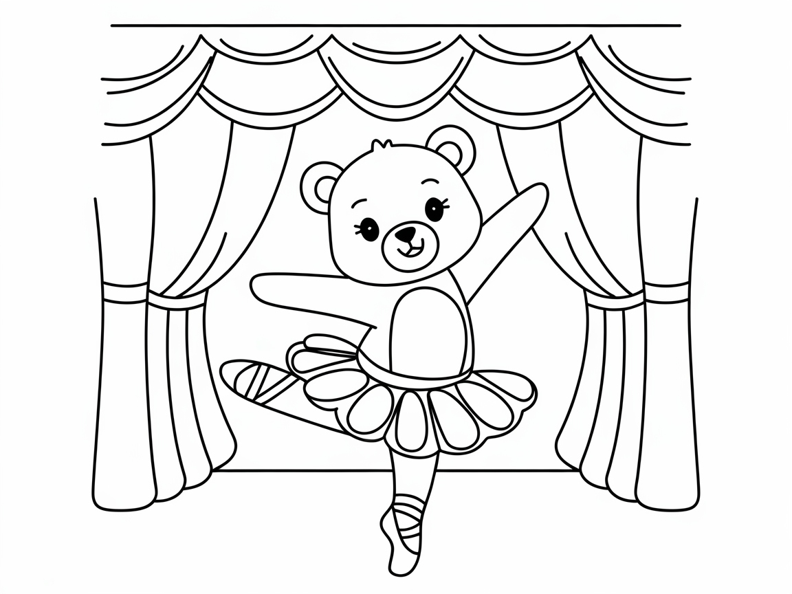 Ballerina Bear Takes the Stage