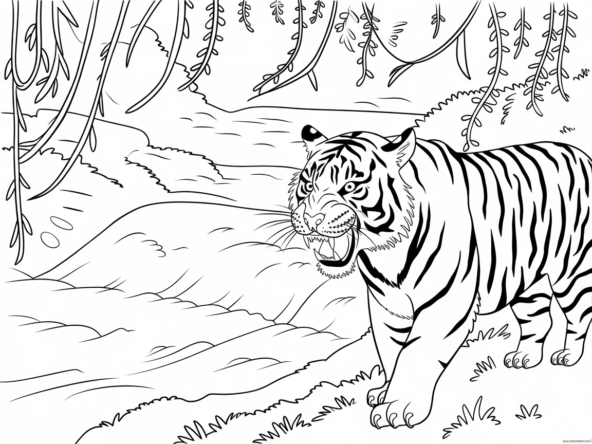 Explore the Wild with This Bengal Tiger by the Riverbank