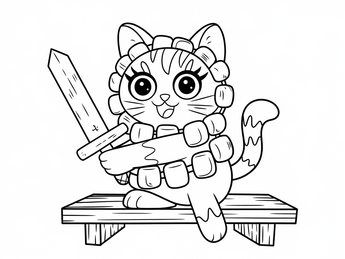Adventurous Knight Cat Ready for Battle