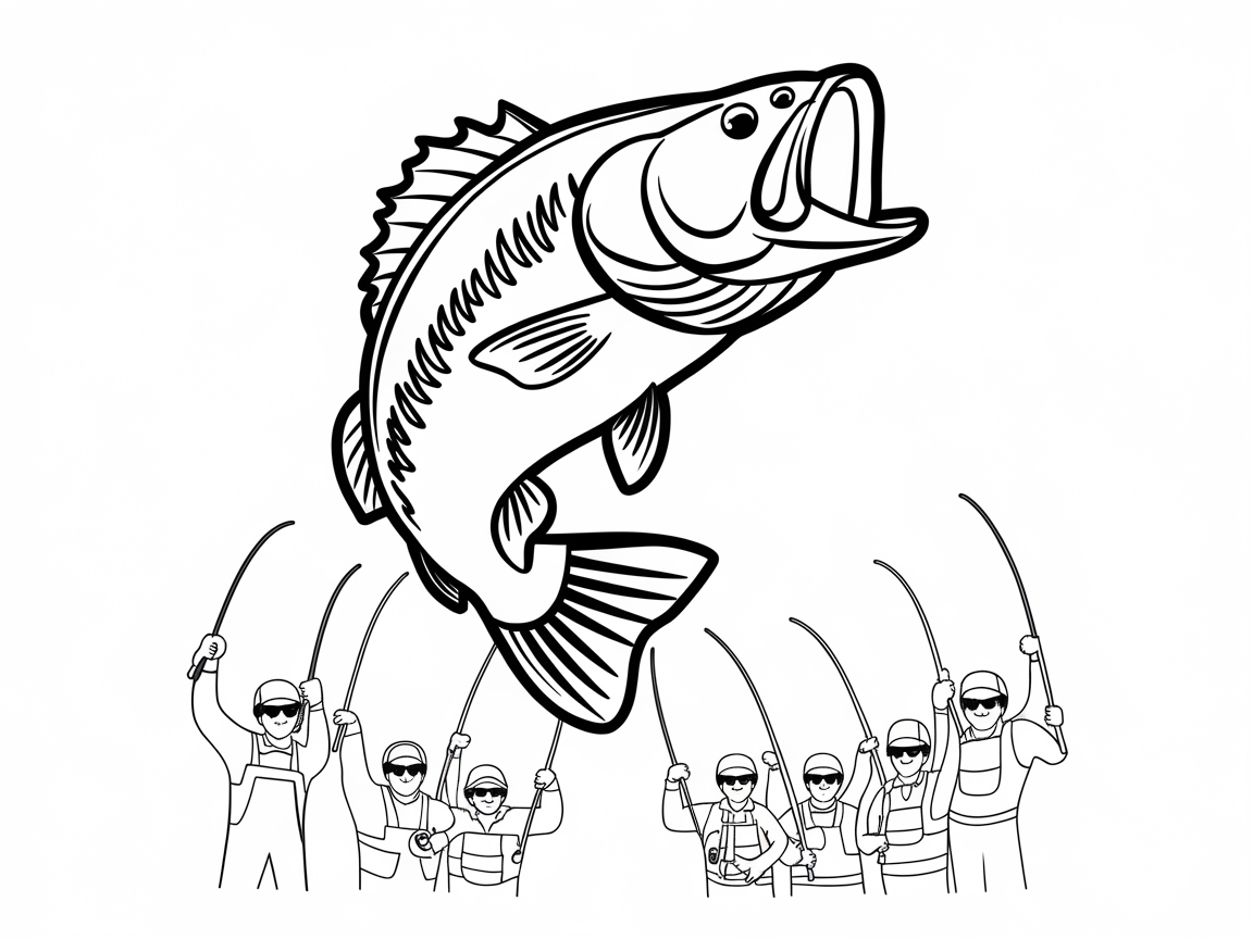Big Bass Excitement: Group Fishing Triumph
