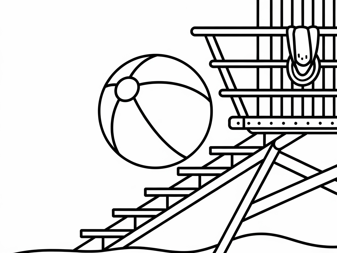 Lifeguard Tower with Beach Ball Adventure
