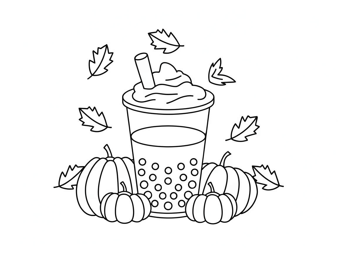 Fall Into Fun with This Pumpkin Boba Page