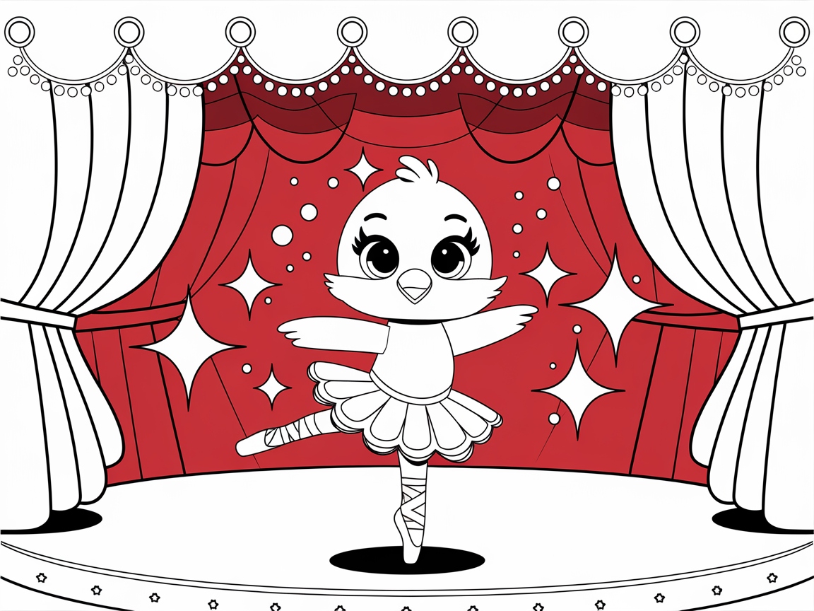 Ballet-Dancing Chick Takes the Stage