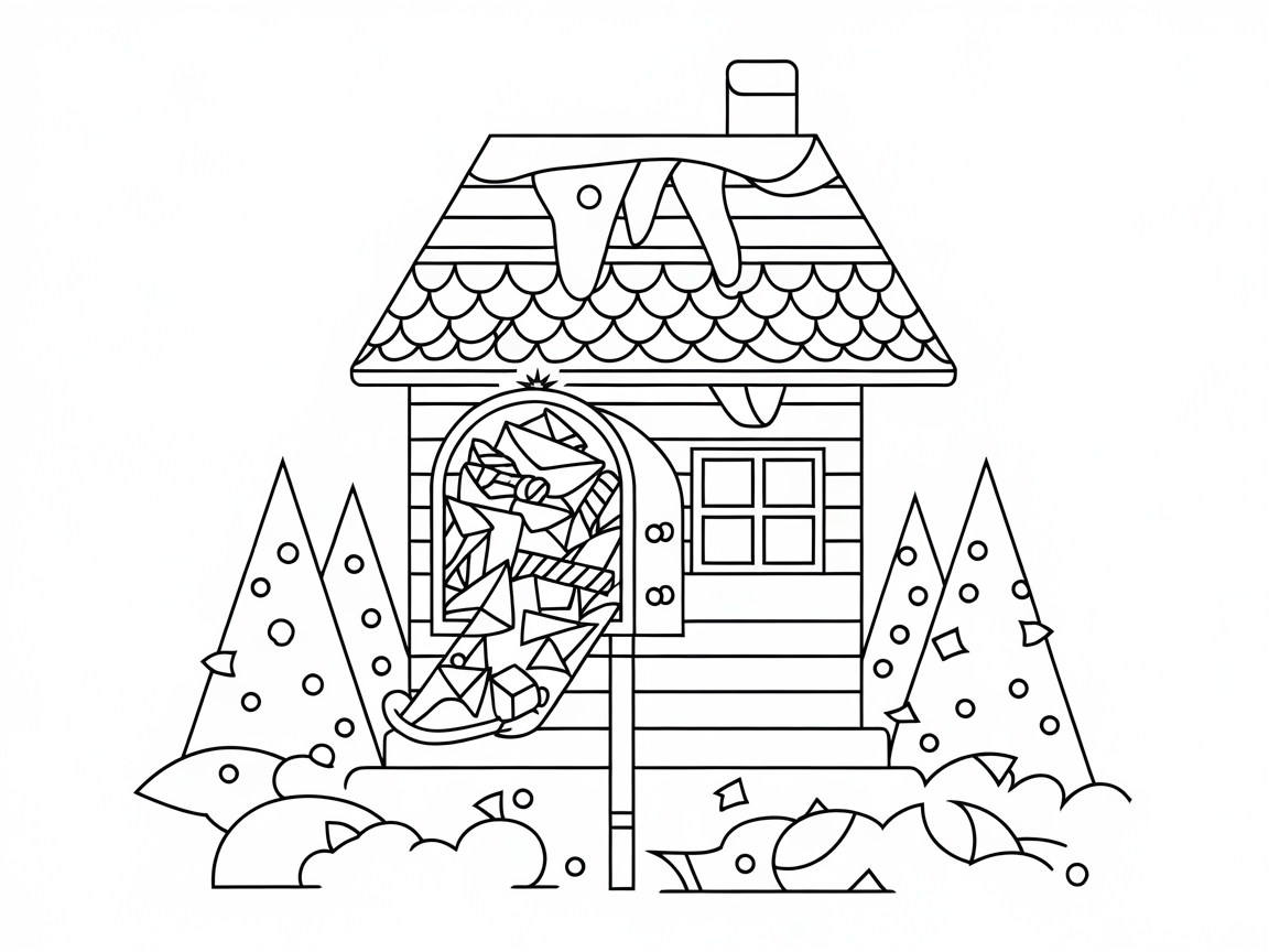 Cozy Gingerbread House in a Winter Scene