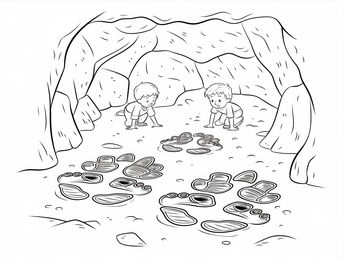 Footprint Mystery in a Secret Cave