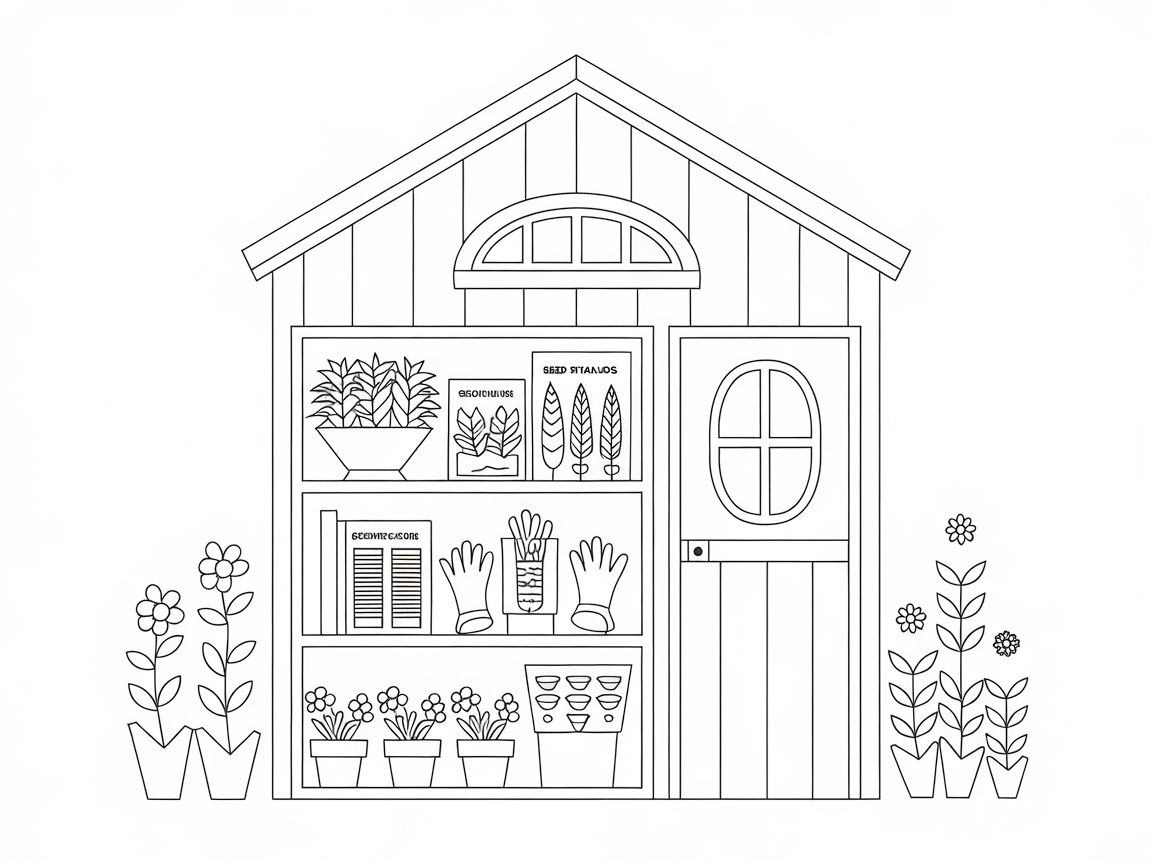 Charming Garden Shed Bookshelf