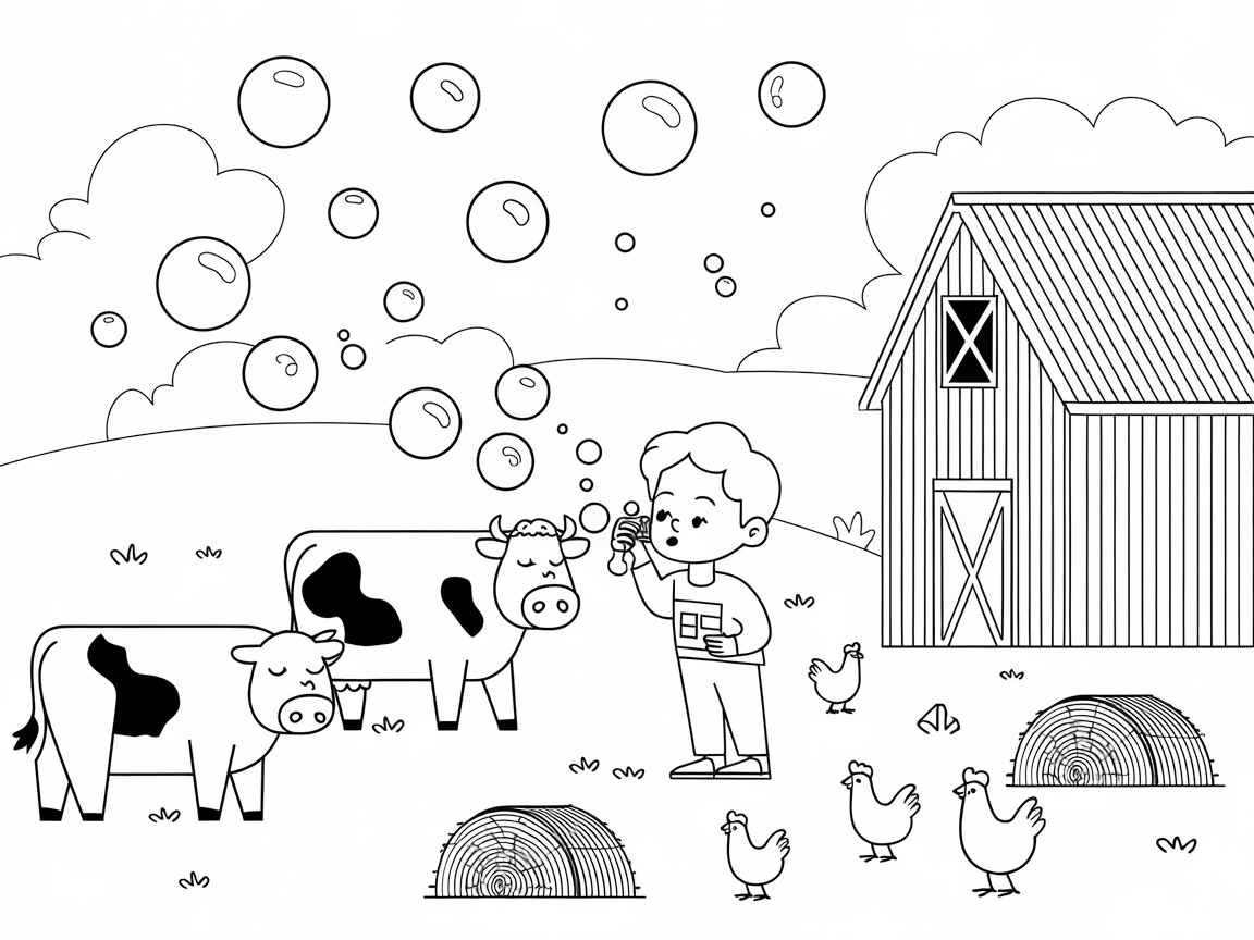Farmyard Bubble Fun with Barnyard Friends