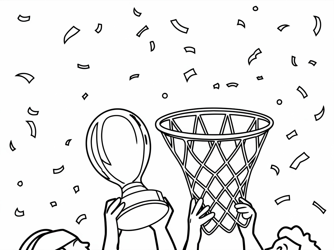 Celebrate Victory with This Championship Hoop Scene