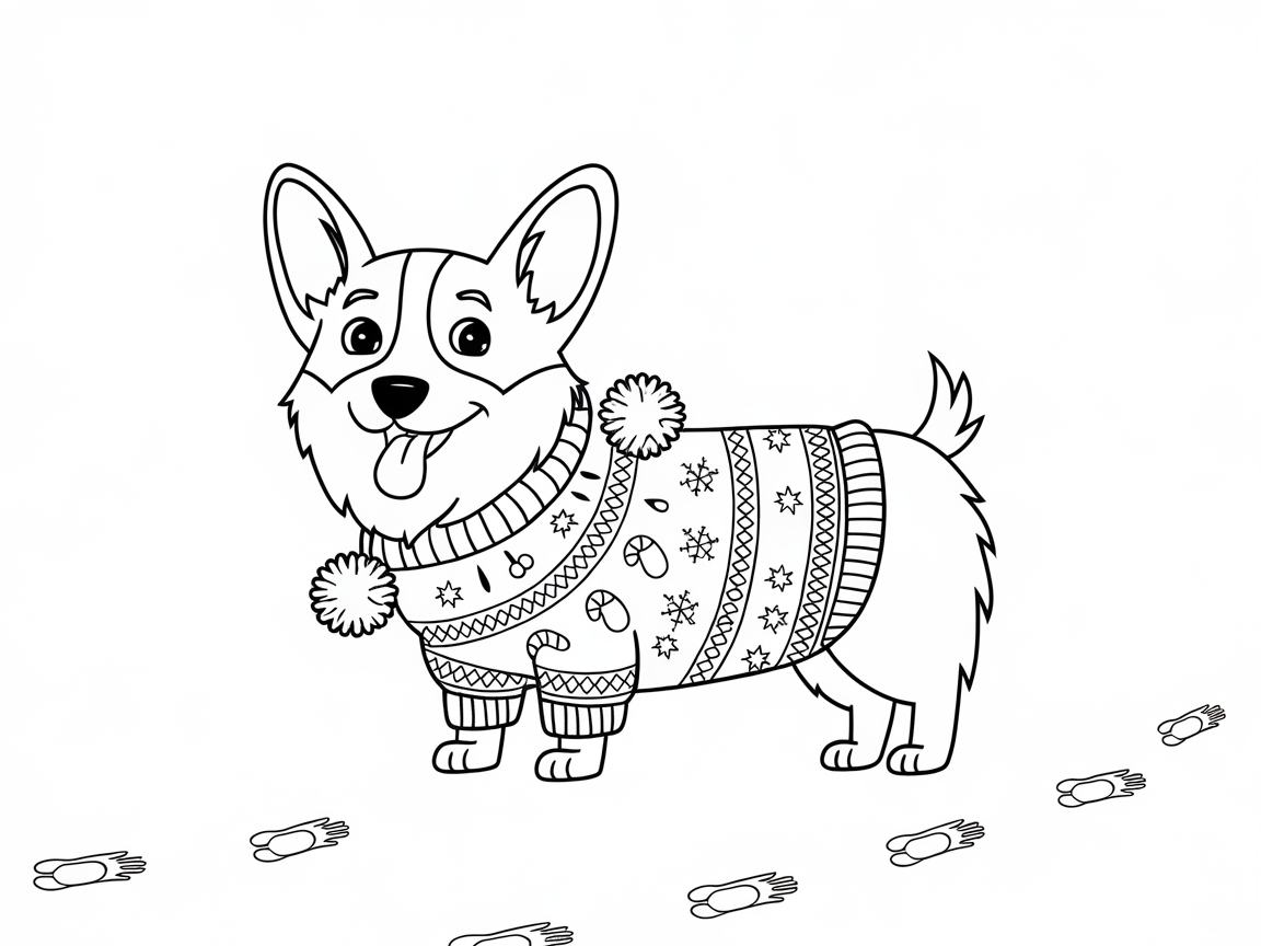 Dress Up Your Corgi in a Holiday Sweater!