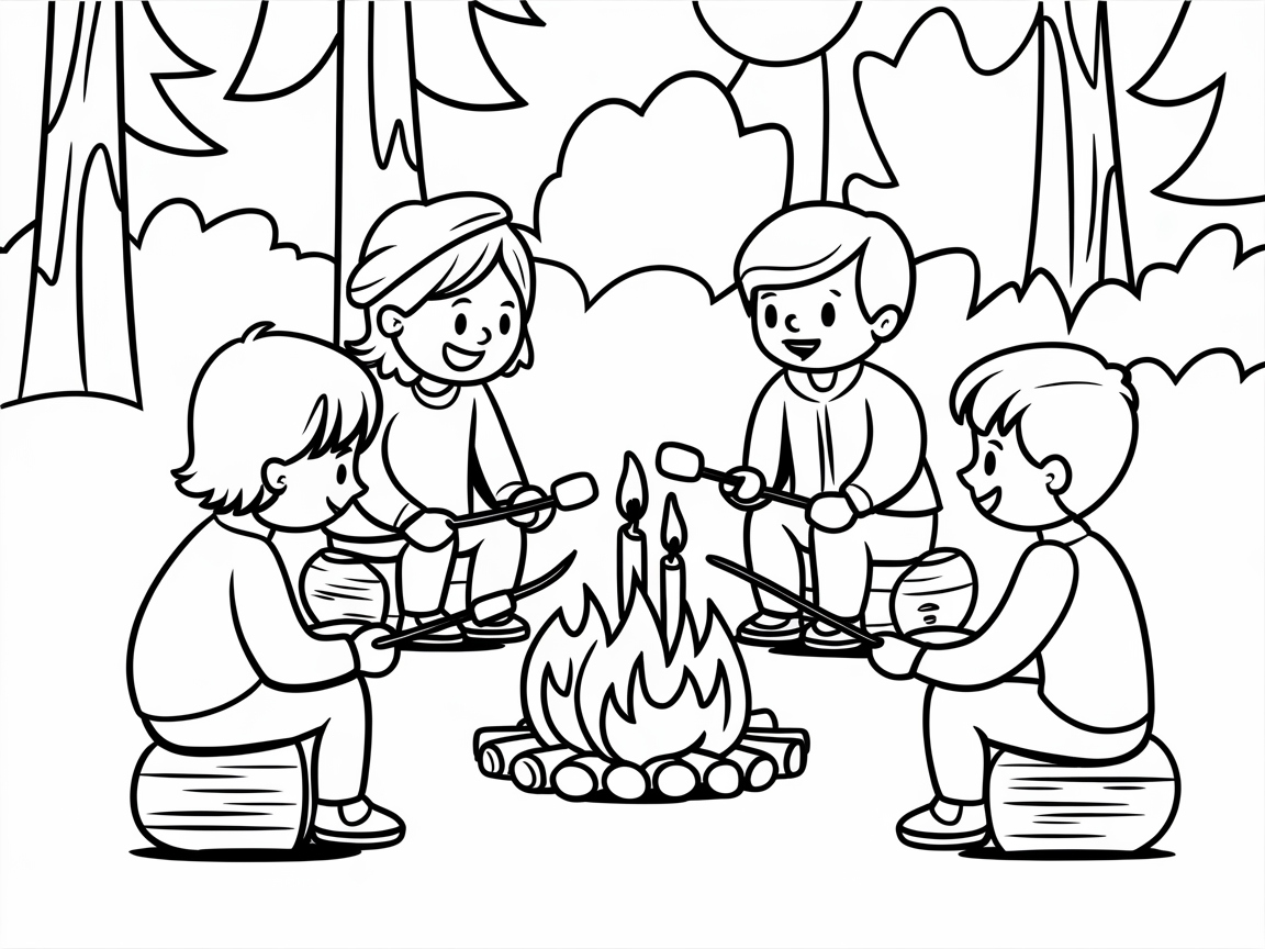 Set the Scene With This Campfire Birthday Celebration