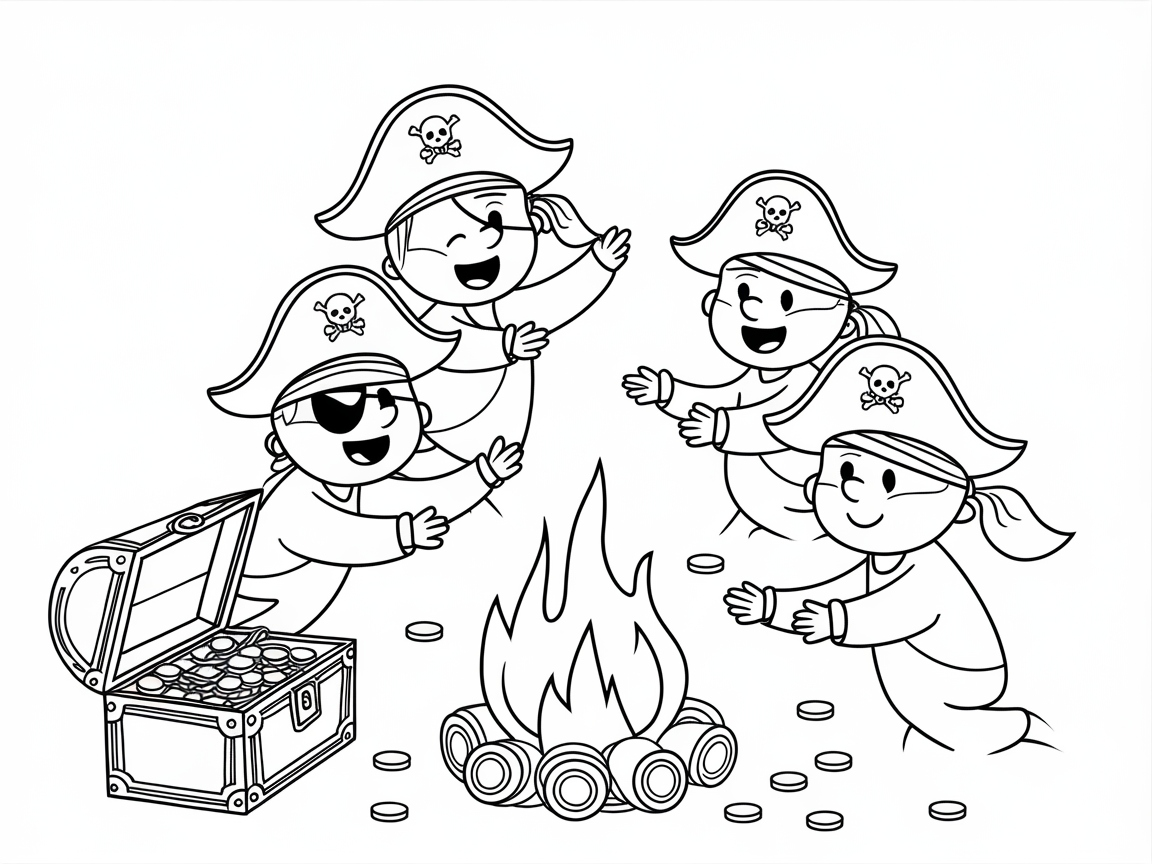 Pirate Adventure Bonfire with Treasure