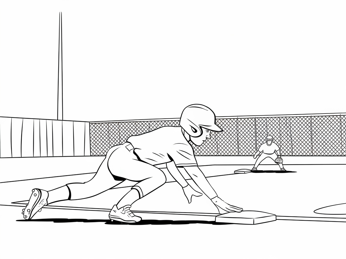 Slide Into Glory with This Action-Packed Baseball Page