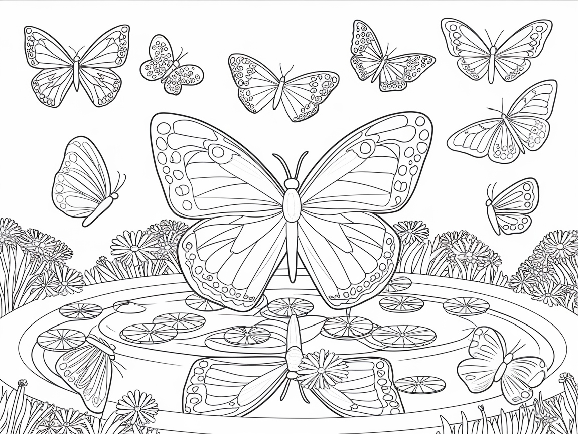 Butterfly Oasis: A Tranquil Pond Retreat
