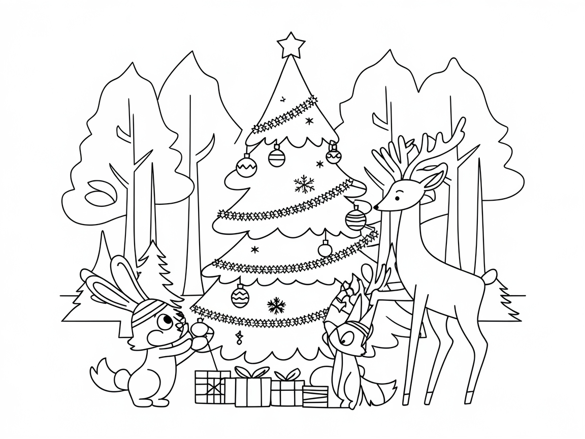Enchanting Woodland Christmas with Animal Friends