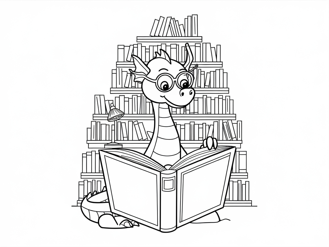 Join the Adventure with This Book-Loving Dragon!