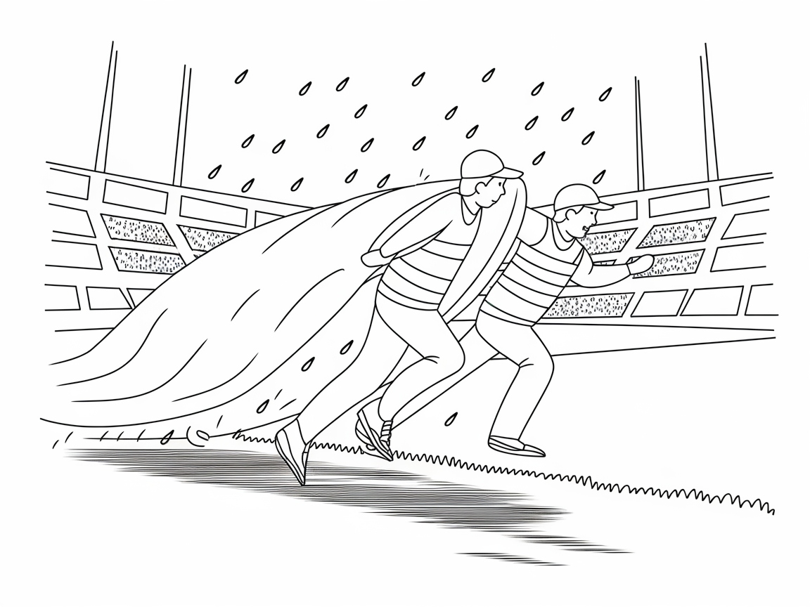 Race to Cover: Dynamic Baseball Field Tarp Scene
